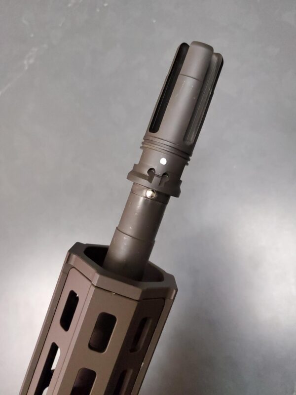Pin and Weld Muzzle Device Trajectory Arms